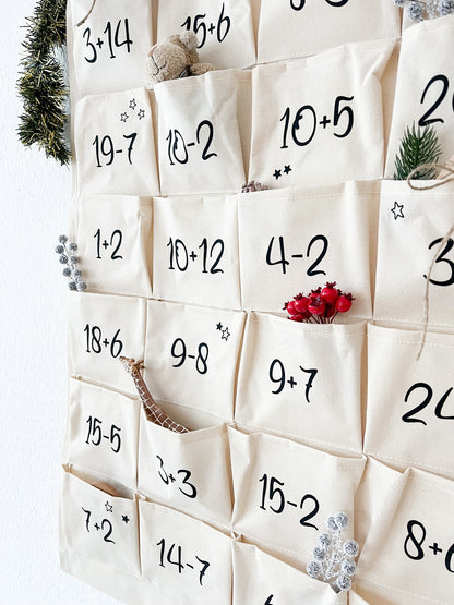 Personalisierter Adventskalender zum Selbstbefüllen – mit Matheaufgaben