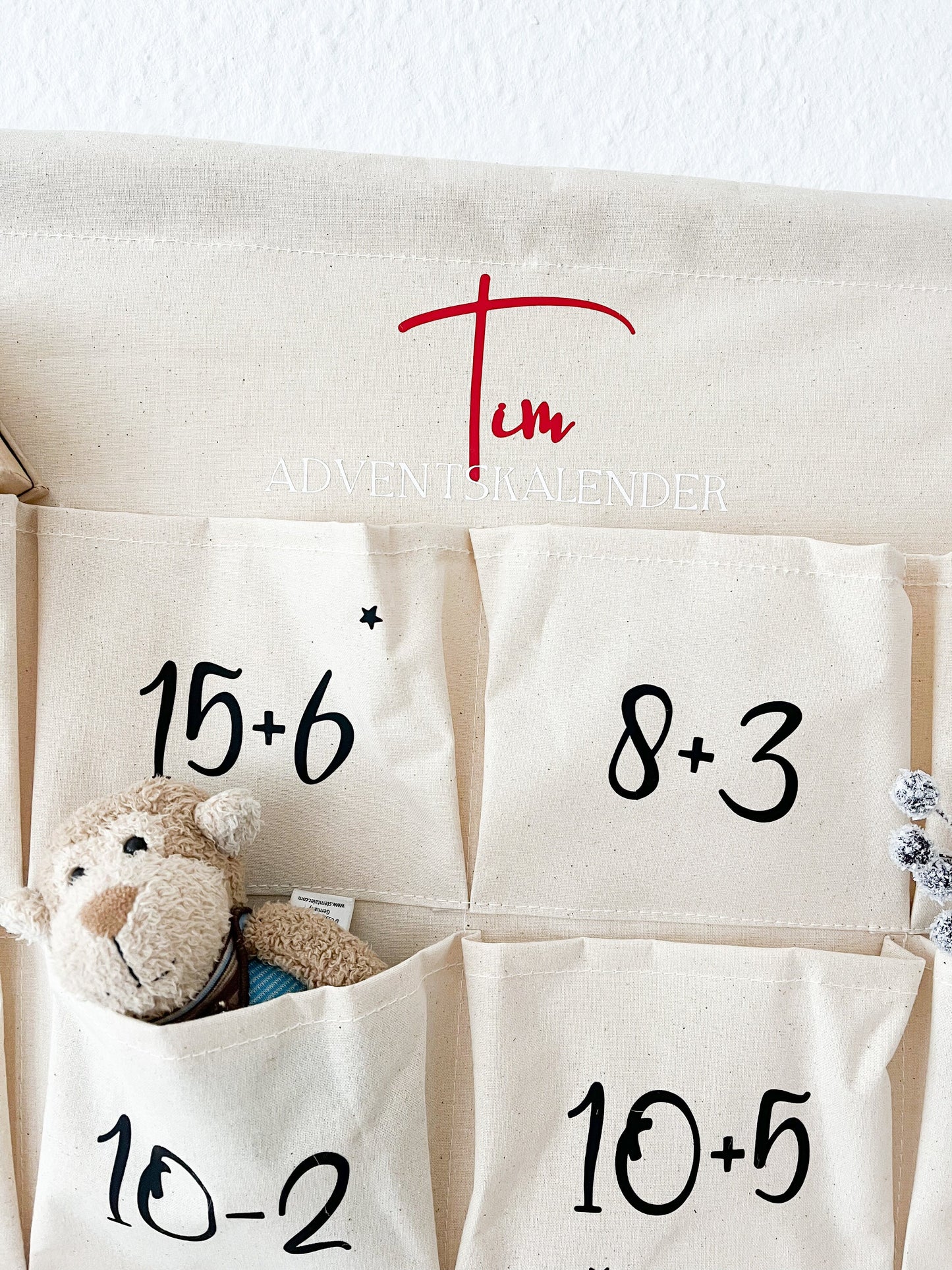 Personalisierter Adventskalender zum Selbstbefüllen – mit Matheaufgaben
