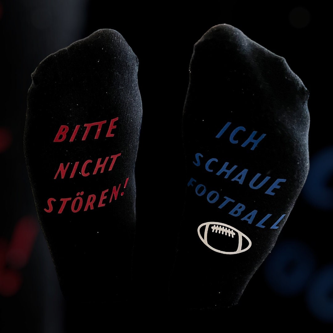 Socken Football Statment Ich schaue Football“ Geschenk für Footballfans