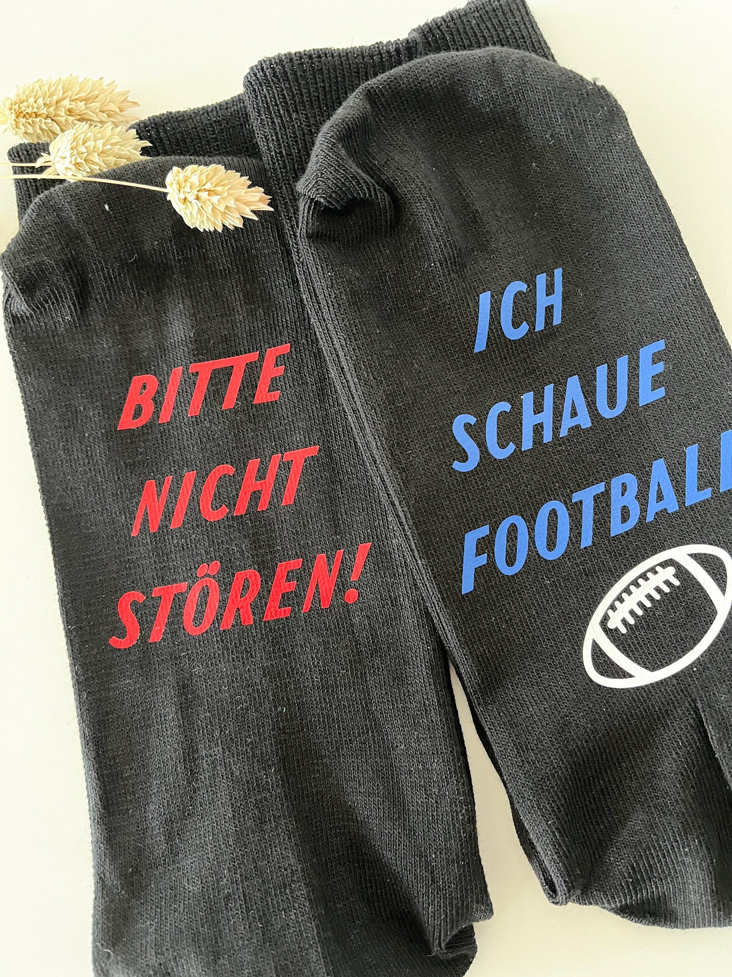 Socken Football Statment Ich schaue Football“ Geschenk für Footballfans