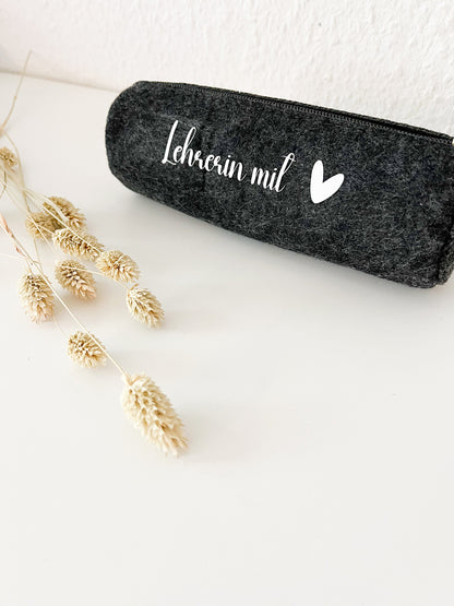 Personalisiertes Geschenk Lehrerin | Etui aus Filz  | Federmäppchen  | Geschenkidee Erzieherin