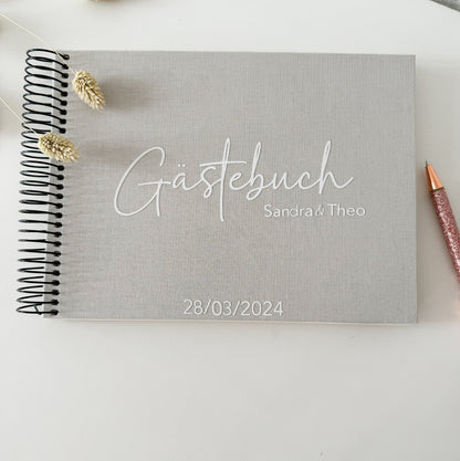 Gästebuch aus Leinen Hochzeit I Fotoalbum I mimimalistisch