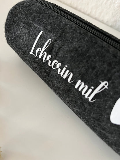Personalisiertes Geschenk Lehrerin | Etui aus Filz  | Federmäppchen  | Geschenkidee Erzieherin