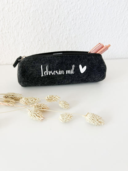 Personalisiertes Geschenk Lehrerin | Etui aus Filz  | Federmäppchen  | Geschenkidee Erzieherin