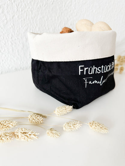 Brotkorb personalisiert | Geschenkidee | Brötchenkorb Hochzeit | schwarz