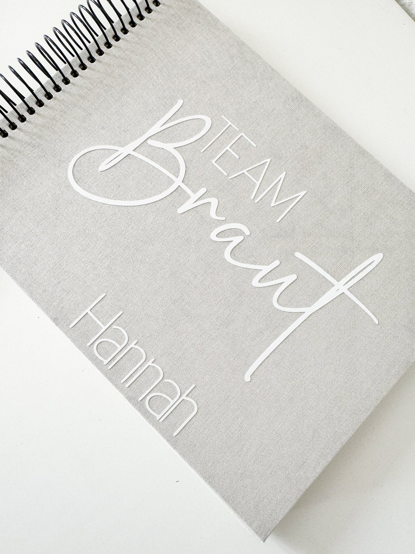 Erinnerungsalbum JGA | Brautparty Fotoalbum | personalisiertes Album aus Leinen | Team Braut | Junggesellinnenabschied