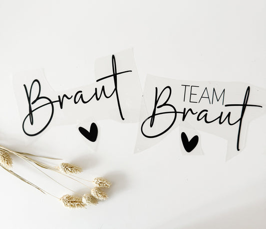 Bügelbild "Braut“ oder "Team Braut“