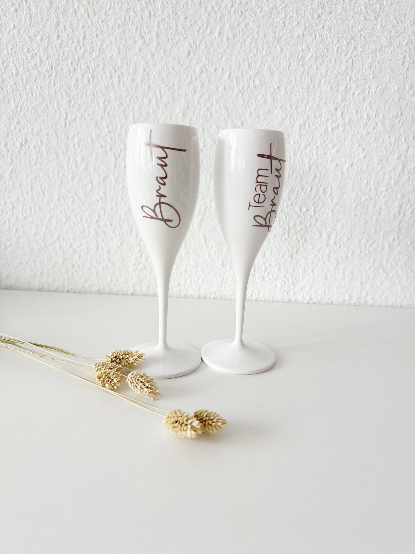 Personalisiertes Sektglas zum JGA | Sektglas mit Namen zum Junggesellinnenabschied | Mehrweg | Geschirrspülfest | für Frauen