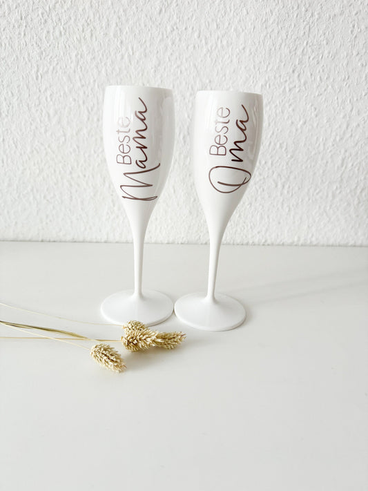 Personalisiertes Sektglas Mama | Sektglas für Mama | Oma | Freundin | Mehrweg | Geschirrspülfest | für Frauen | Geschenkidee