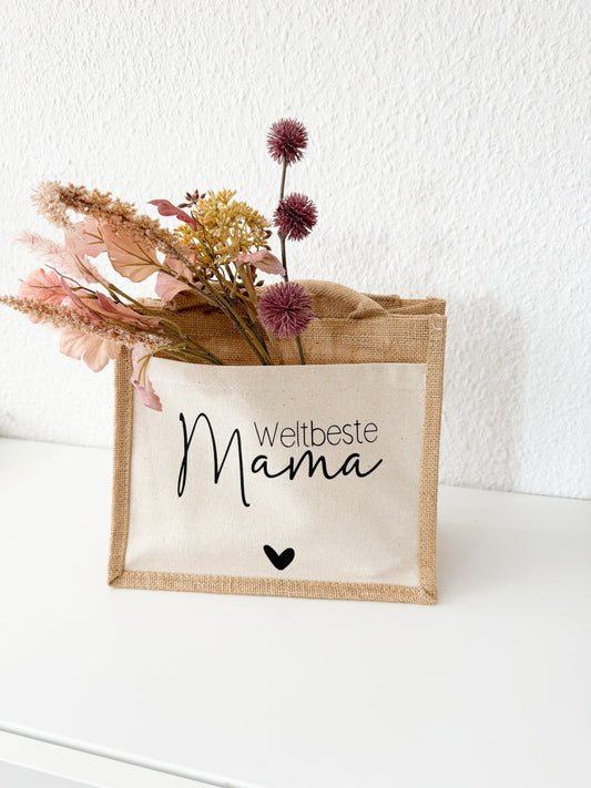 Jute Tasche Muttertag | Geschenk Mama | Jute Beutel | Personalisierte Geschenke | Kleines Geschenk | Danke