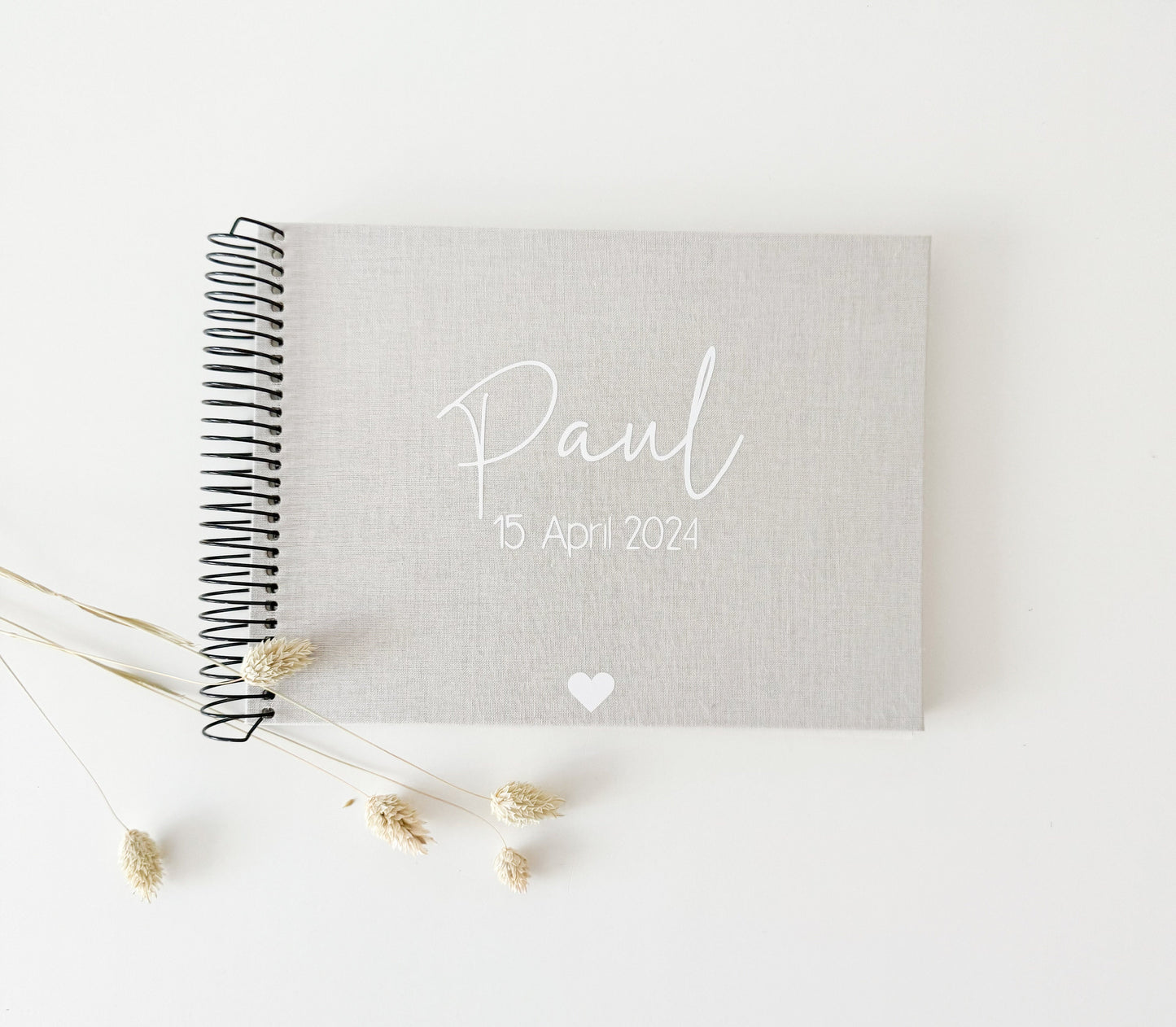 Personalisiertes Fotoalbum Geburt | Geburtstag | Kommunion | Taufe | Geschenk Baby Geburt | Fotoalbum Leinen