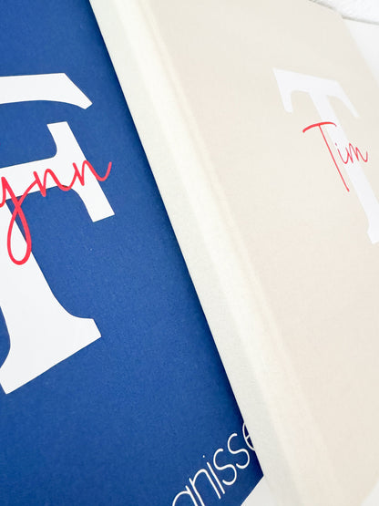 Zeugnismappe Leinen | mit Namen personalisiert | Einschulung | Dokumentenmappe | Ringbuch | Zeugnismappe für Kinder