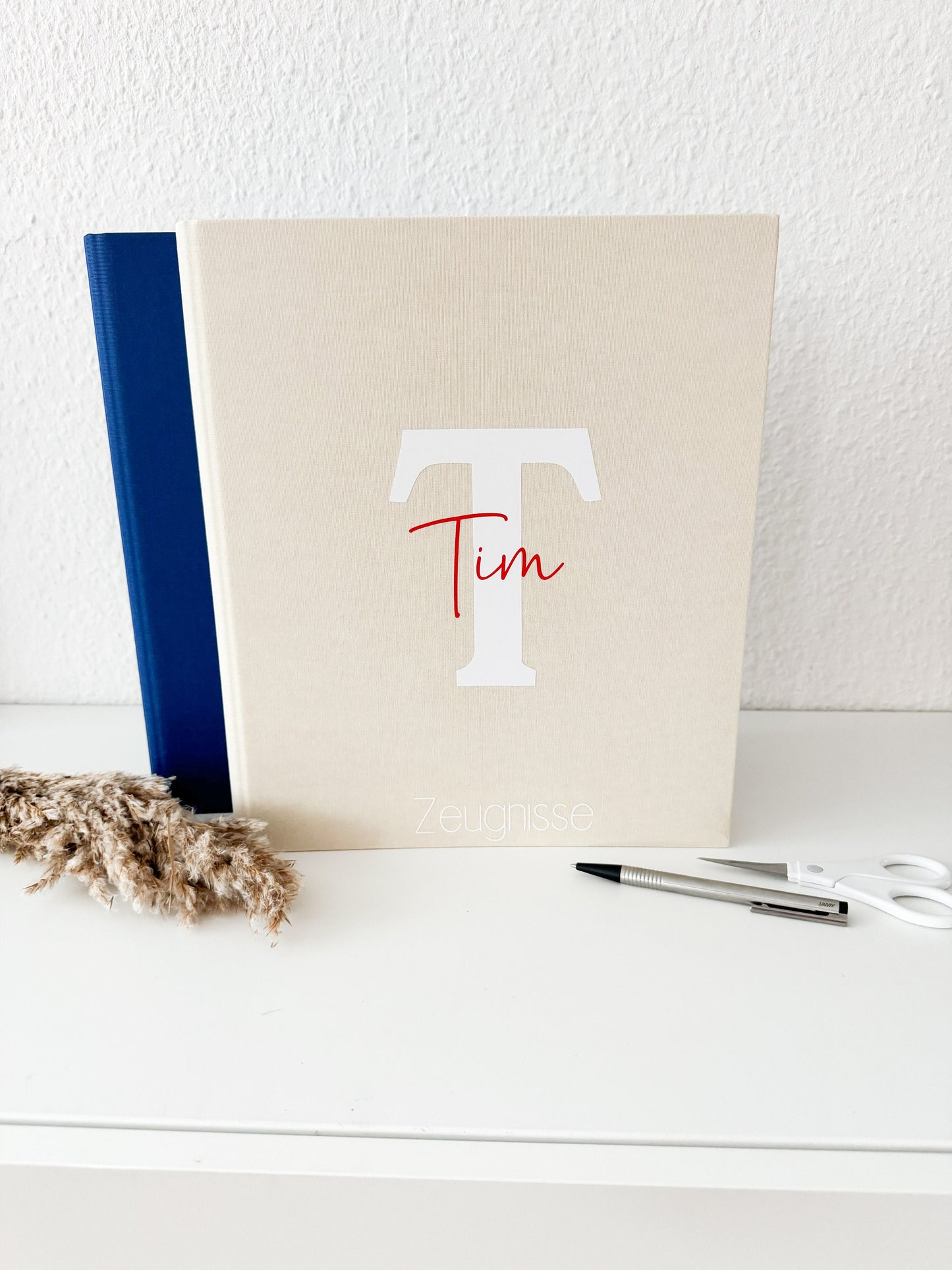 Zeugnismappe Leinen | mit Namen personalisiert | Einschulung | Dokumentenmappe | Ringbuch | Zeugnismappe für Kinder