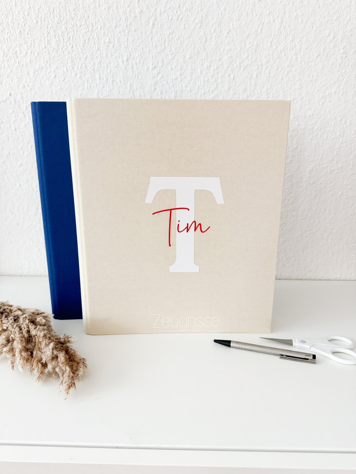 Zeugnismappe Leinen | mit Namen personalisiert | Einschulung | Dokumentenmappe | Ringbuch | Zeugnismappe für Kinder