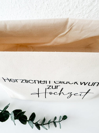 Geschenkidee zur Hochzeit | Brotkorb personalisiert | Geschenkekorb | kleines Geschenk | Aufbewahrung