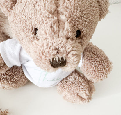 Personalisierter Geschenk Geburt | Teddybär |Geburtstag Kind | Stofftier Bär | Schmusebär | Taufe | Junge | Mädchen