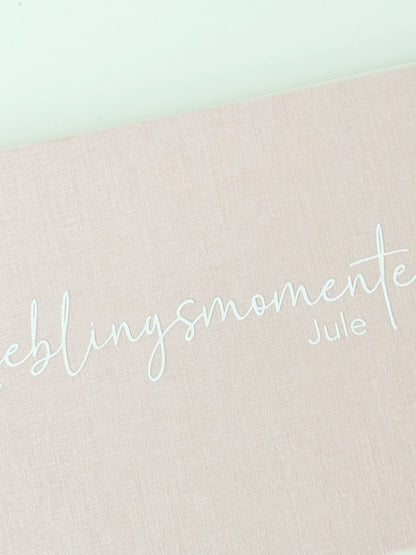 Fotoalbum Lieblingsmomente | Fotoalbum | personalisiertes Album aus Leinen | Geschenk Freundin  | Familienmomente | Familie Fotoalbum