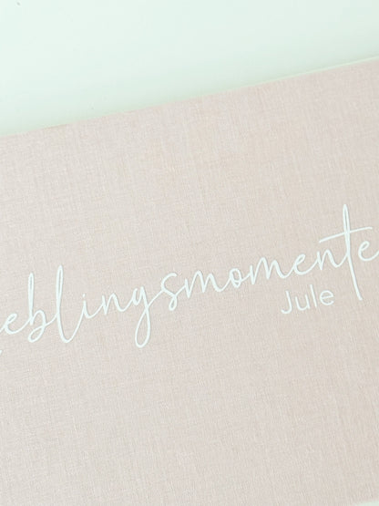 Fotoalbum Lieblingsmomente | Fotoalbum | personalisiertes Album aus Leinen | Geschenk Freundin  | Familienmomente | Familie Fotoalbum