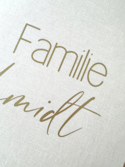 Stammbuch Leinen A4 und A5 | mit Nachnamen personalisiert | Hochzeit | Dokumentenmappe | Ringbuch | Familienstammbuch Geschenk Hochzeit