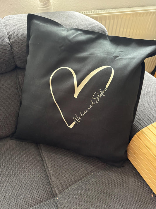 Kissen Kissenbezug Valentinstag Hochzeit personalisiert Herz