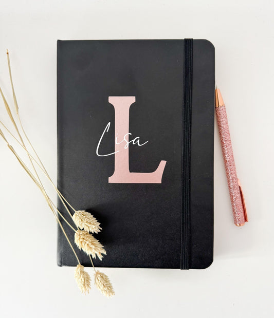 Notizbuch personalisiert DIN A5 mit Namen und Initialen Planer Geburtstag Geschenk