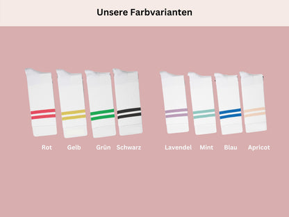 Glückssocken  Minimalistische Kleeblatt Socken  Weiße Crew Socks  Geschenkidee mit Bedeutung