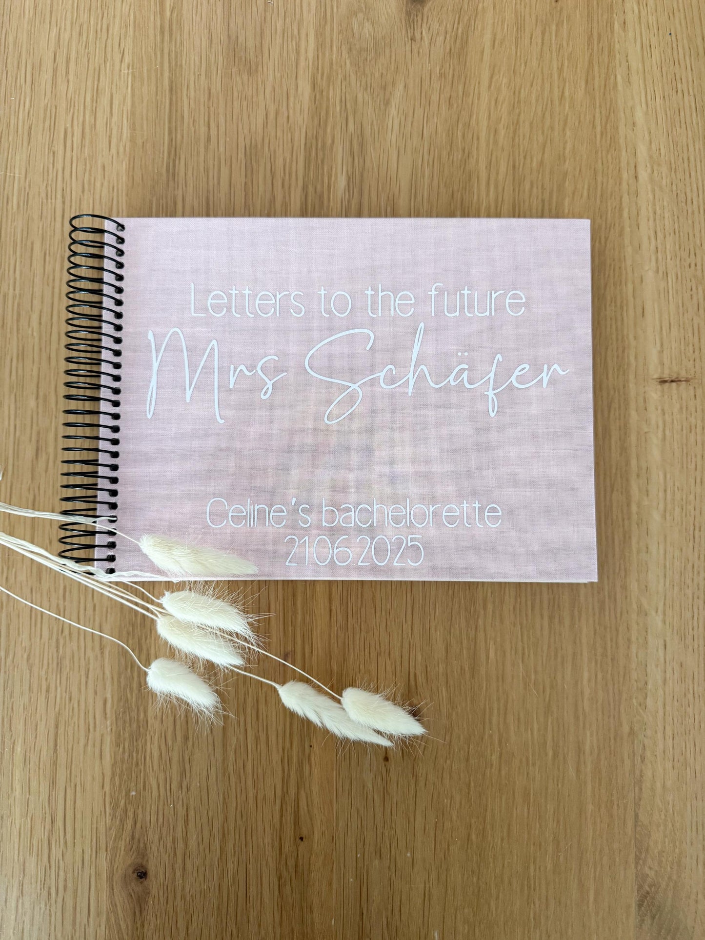 Erinnerungsalbum JGA | letters to the Future | Brautparty Fotoalbum | personalisiertes Album aus Leinen | Junggesellinnenabschied