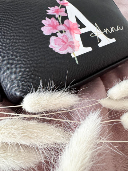 Kosmetiktasche Personalisiert | Geschenk Freundin | Geschenkidee Mama | Beautybag Kosmetiktasche | Initial | Boho