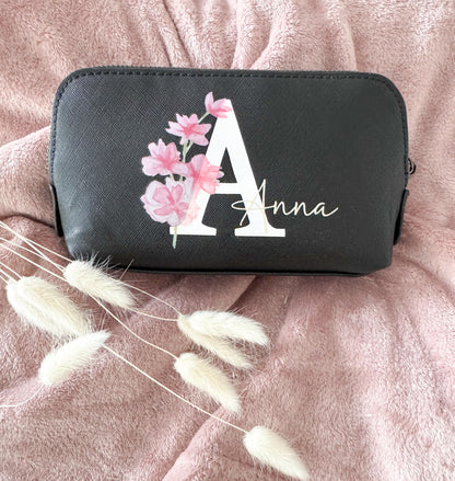 Kosmetiktasche Personalisiert | Geschenk Freundin | Geschenkidee Mama | Beautybag Kosmetiktasche | Initial | Boho