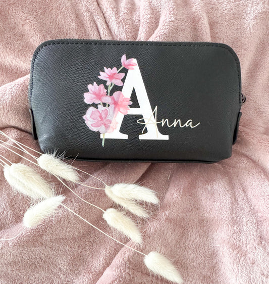 Kosmetiktasche Personalisiert | Geschenk Freundin | Geschenkidee Mama | Beautybag Kosmetiktasche | Initial | Boho