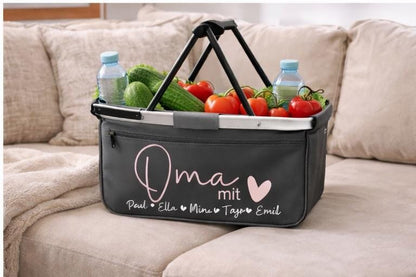 Personalisierter Einkaufskorb mit Namen | Ostergeschenk Oma | Oma Opa Mama Tante | Korb | Geburtstag | Personalisiert Muttertag