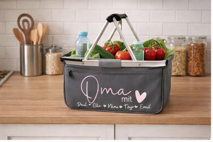Personalisierter Einkaufskorb mit Namen | Ostergeschenk Oma | Oma Opa Mama Tante | Korb | Geburtstag | Personalisiert Muttertag