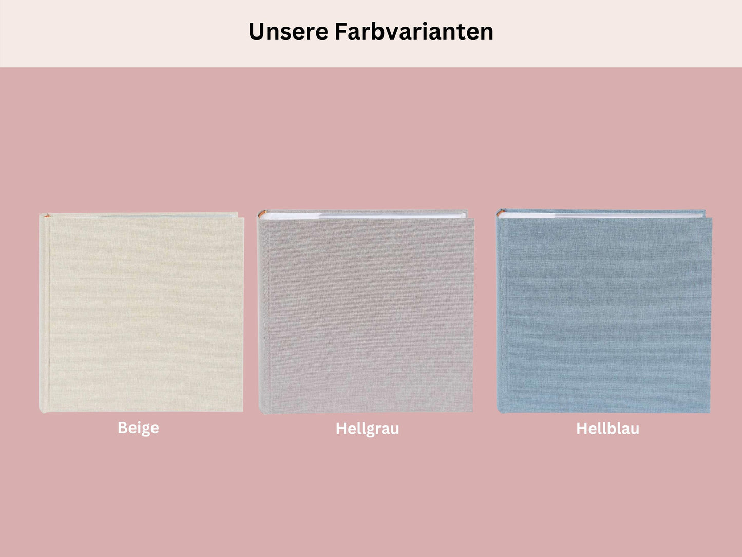 Personalisiertes Fotoalbum Leinen | Babyalbum mit Name | Kinder Fotoalbum individuell | Erinnerungsalbum Geburt Taufe Geschenk | Skandi