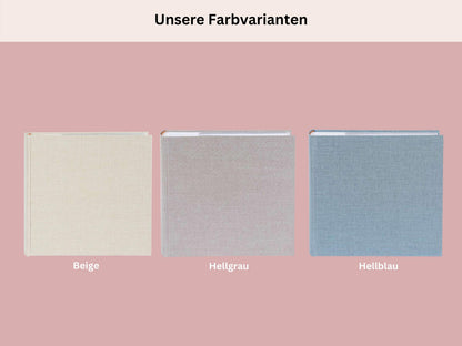 Personalisiertes Fotoalbum Leinen | Babyalbum mit Name | Kinder Fotoalbum individuell | Erinnerungsalbum Geburt Taufe Geschenk | Skandi